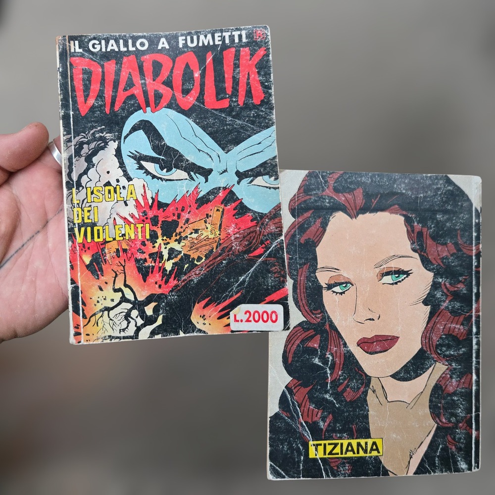 VTG DIABOLIK Comic Book Italian IL GIALLO A FUMETTI L ISOLA DEI VIOLENTI 1990‎